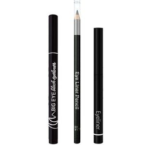 NEW! ETEDES 3 Different Black Precision Liquid Eyeliners Waterproof 3-in-1 Ey…